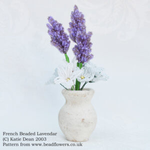 French beaded lavender pattern, by Katie Dean, Beadflowers