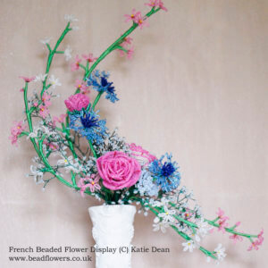 French Beaded Rose Pattern, Katie Dean, Beadflowers