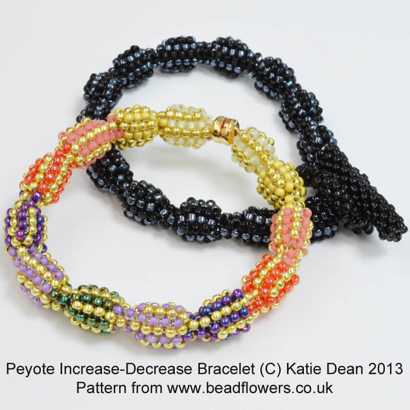Daily Wear Flat Bracelet Beading Pattern, Peyote Stitch Beading