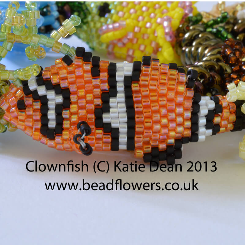 Beaded Clown Fish Pattern - Beadflowers - Katie Dean