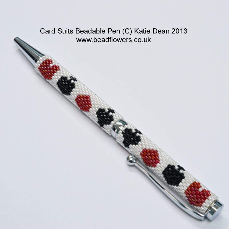 Beaded Pen Pattern: Playing Cards - by Katie Dean