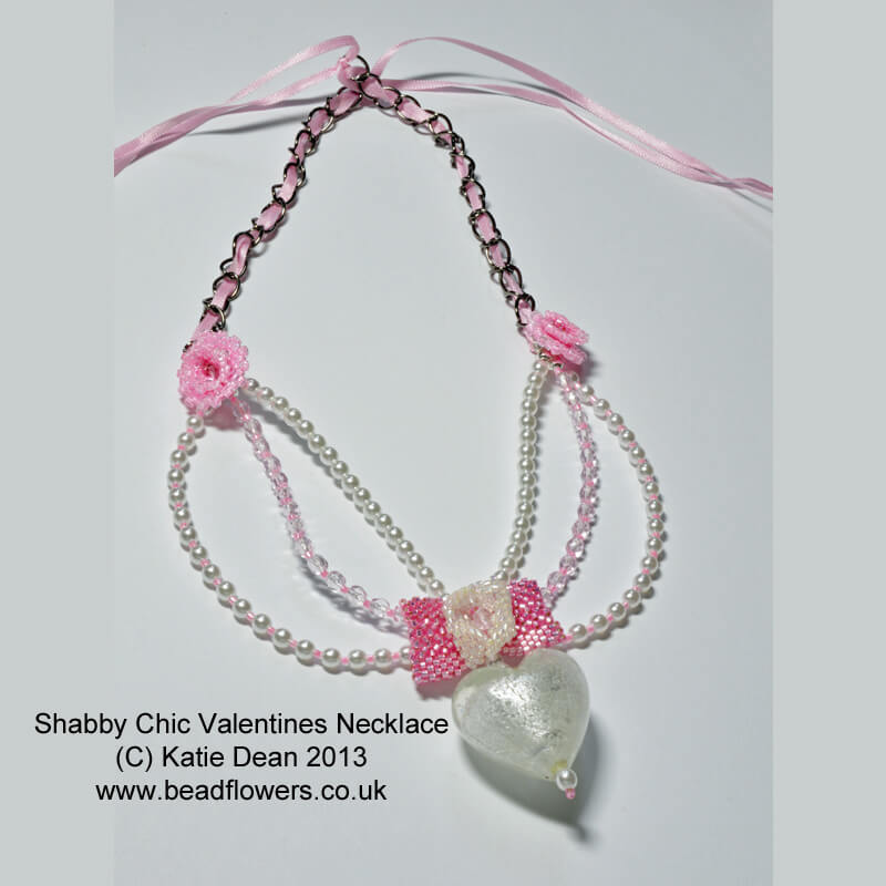 Valentines Necklace Beading Pattern - Katie Dean