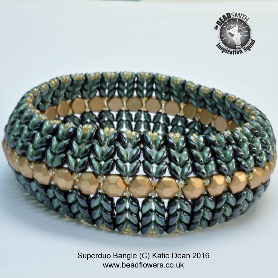 MY FAVORITE BANGLE - Beaded bracelet pattern with superduo and seed beads,  beading tutorial / BEADING TUTORIAL ONLY