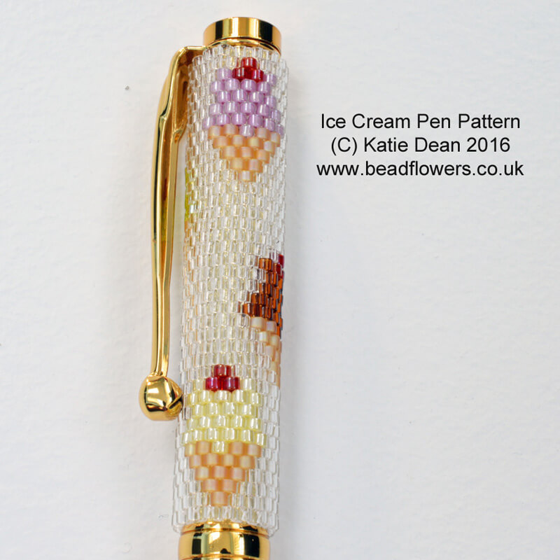 Ice Cream Pen Beading Pattern - Katie Dean - Beadflowers