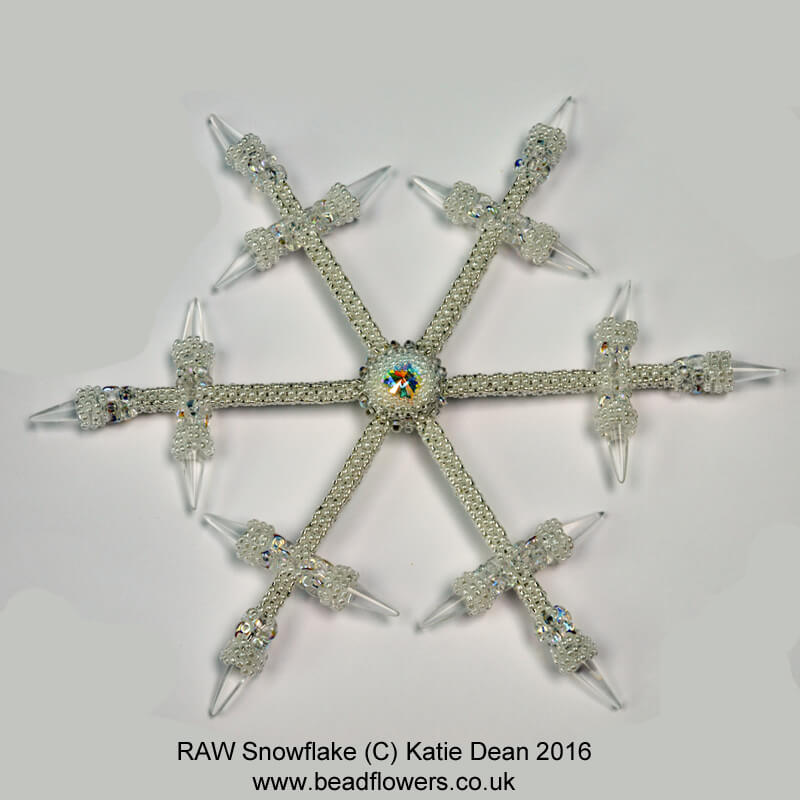 Seed Bead Snowflake Pattern from Katie Dean - Beadflowers