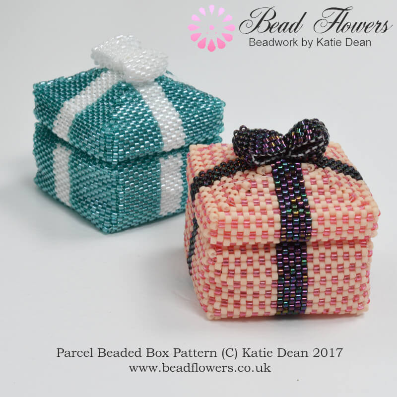 Parcel Beaded Boxes Pattern - Katie Dean - Beadflowers