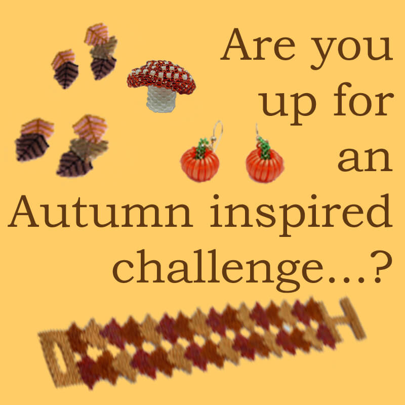 Free Beading Challenge, Autumn Beading Design, Katie Dean, Beadflowers