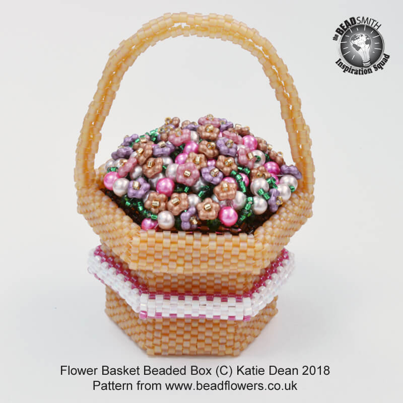Flower Vase Beaded Box Pattern - Katie Dean, Beadflowers