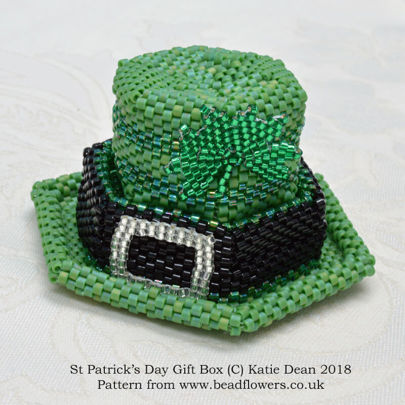 Celebrating Saints Days, St Patricks Day Gift Box Beading Kit or Pattern, Katie Dean, Beadflowers