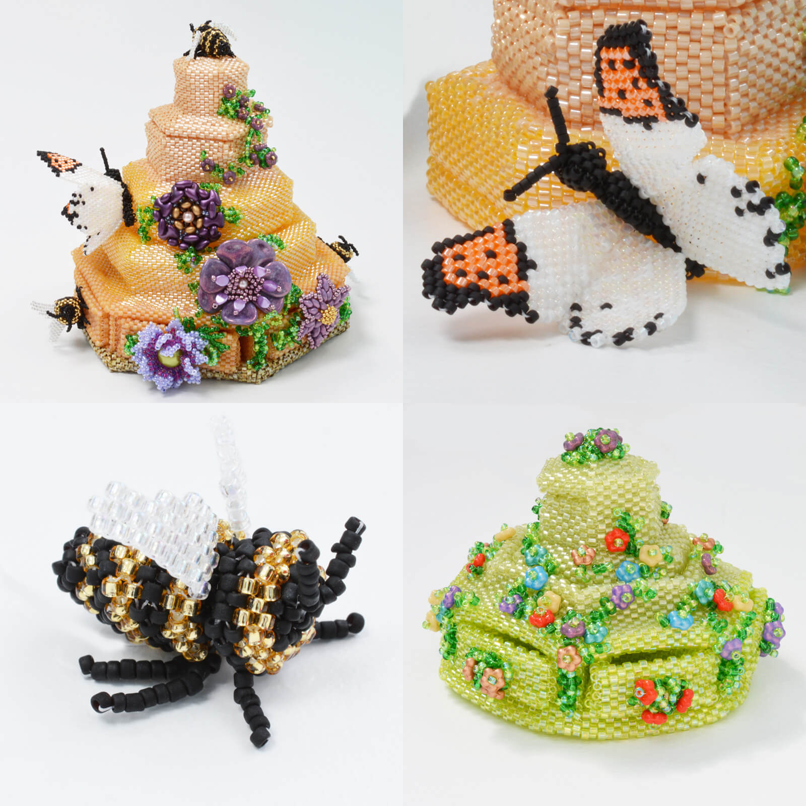 Beehive Beaded Box: How to make your own version, Katie Dean, Beadflowers
