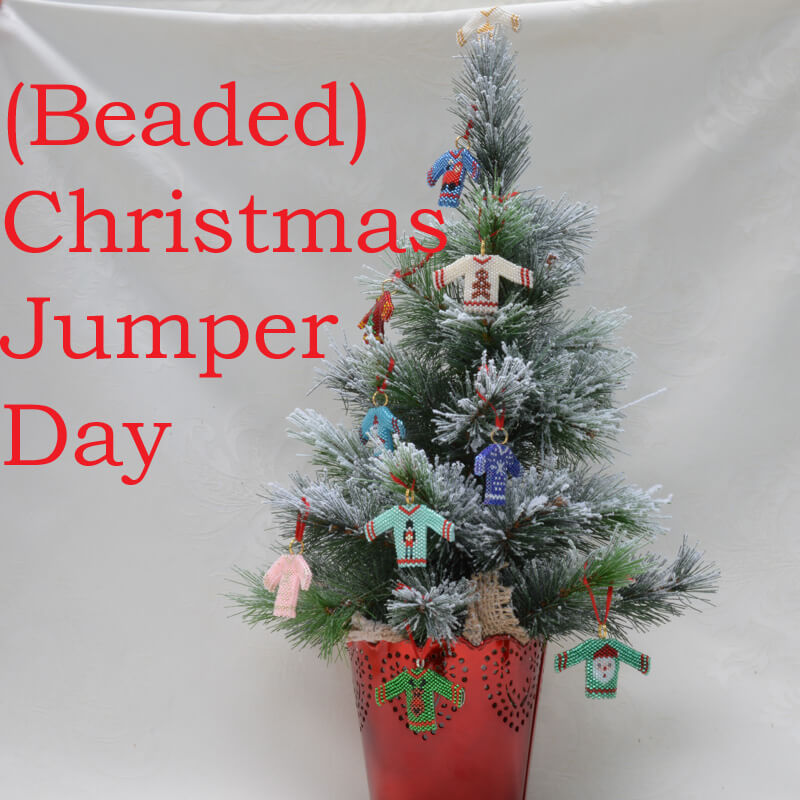 Christmas Jumper Day, Beaded Christmas Jumper, Katie Dean, Beadflowers