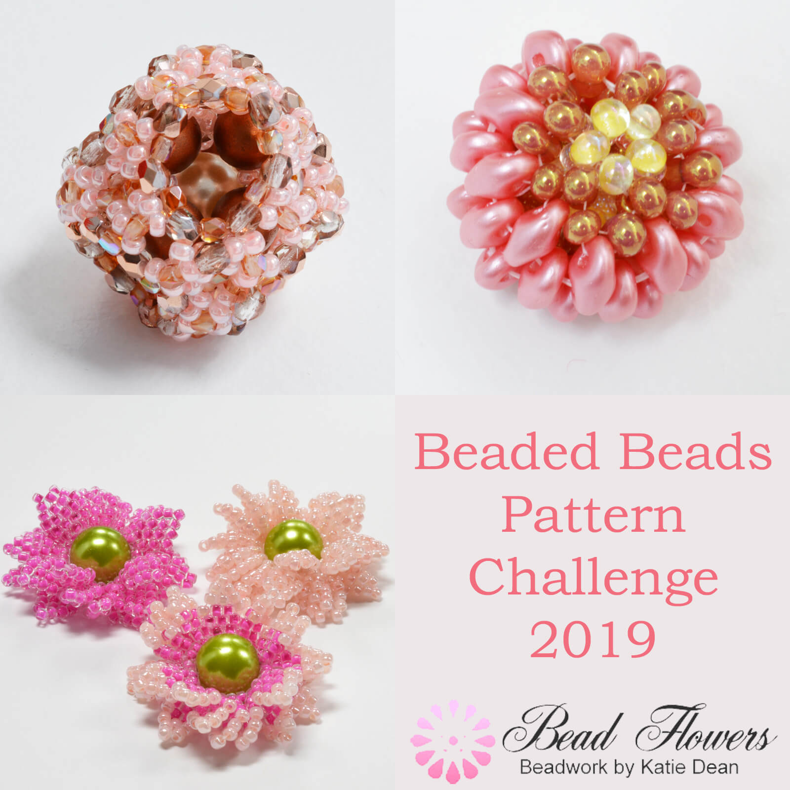 Beaded Bead Pattern Challenge 2019, Katie Dean, Beadflowers