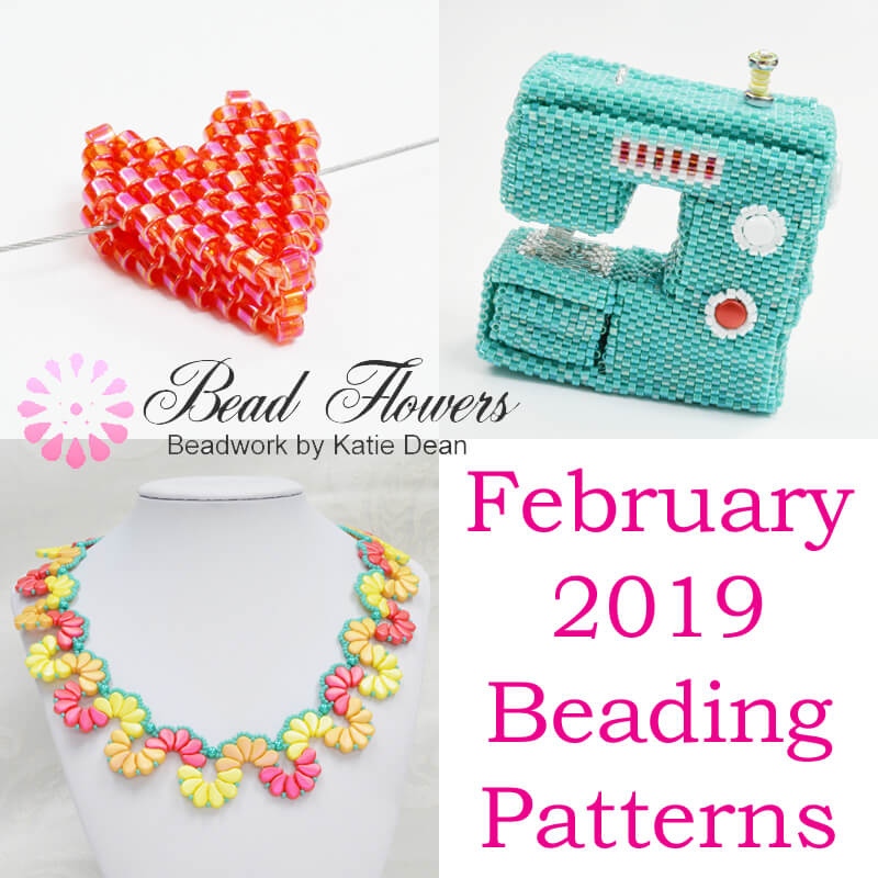 February 2019 beading patterns, Katie Dean, Beadflowers