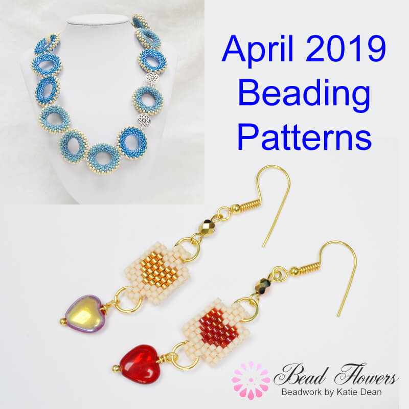 April 2019 beading patterns, Katie Dean, Beadflowers