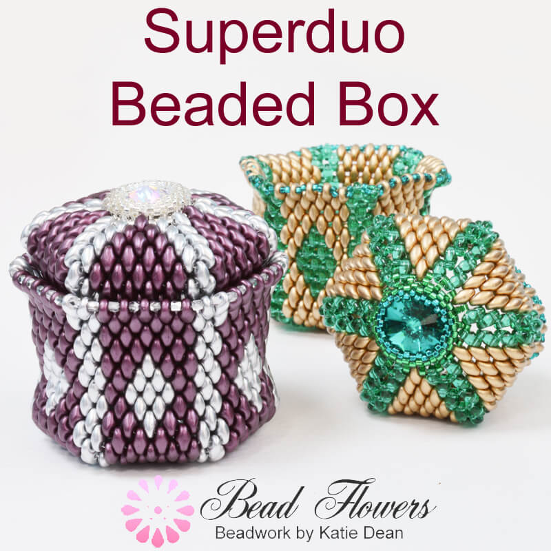 Easy beaded box tutorial: Project 1 - Superduo Beaded Box