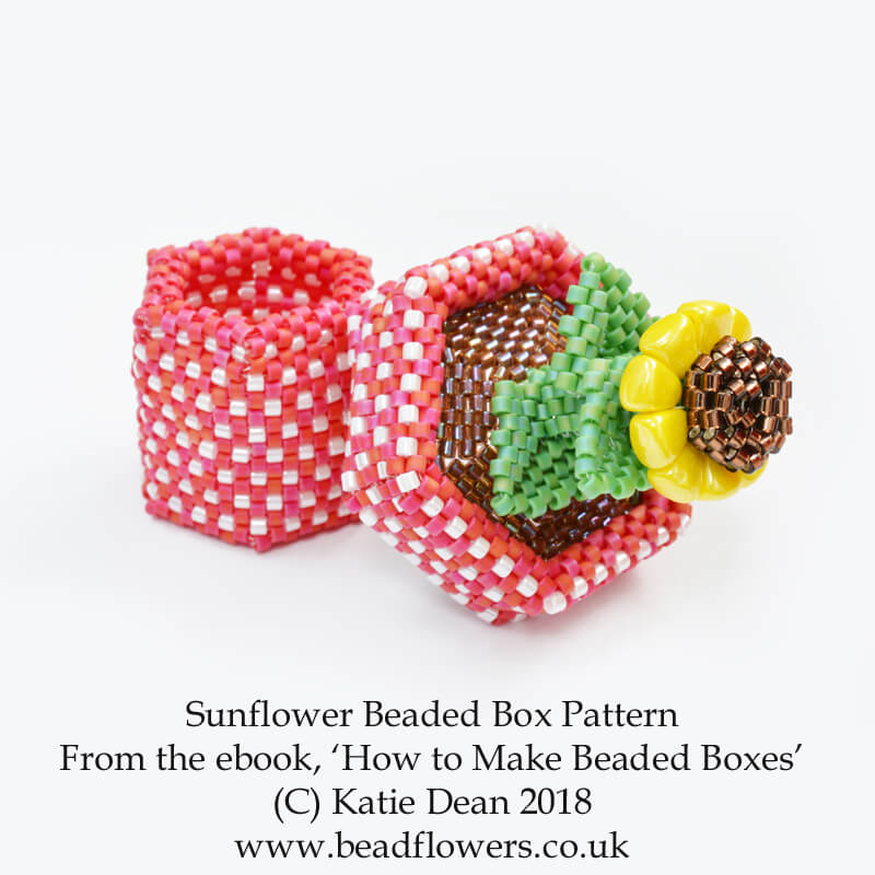 Sunflower Beaded Box Tutorial - By Katie Dean, Beadflowers