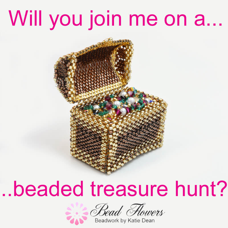 Beaded treasure hunt for international beading week, 2020, with Katie Dean, Beadflowers