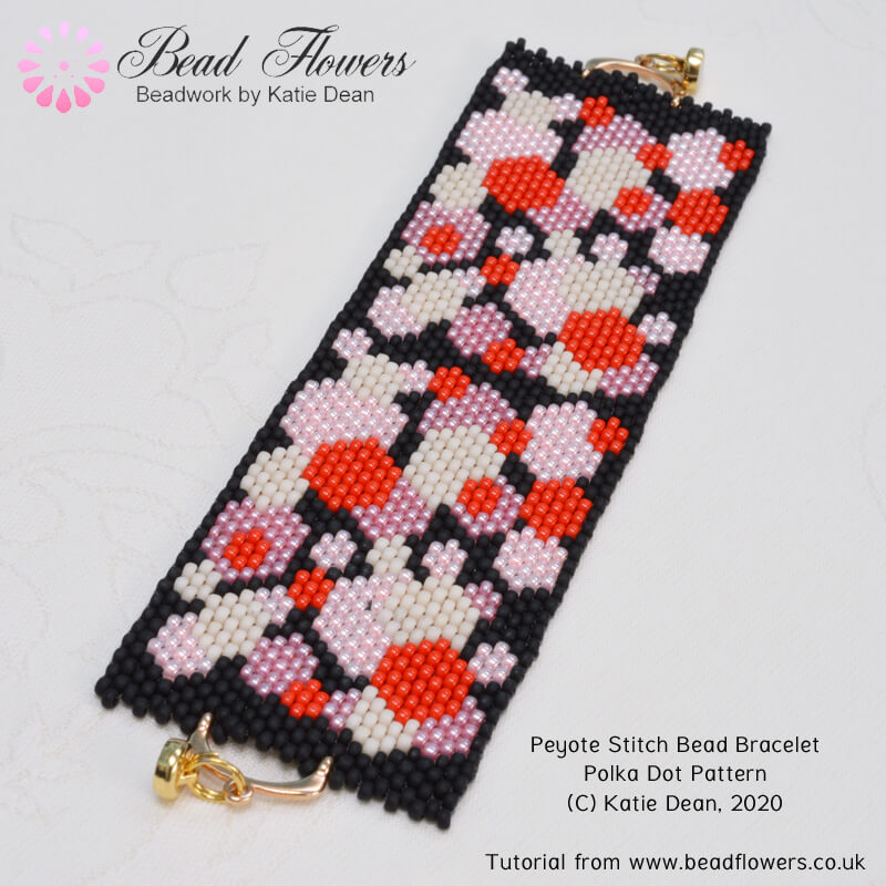 Bead loom pattern bracelet Floral jewelry  Red flowers mosaic pattern Beading bracelet