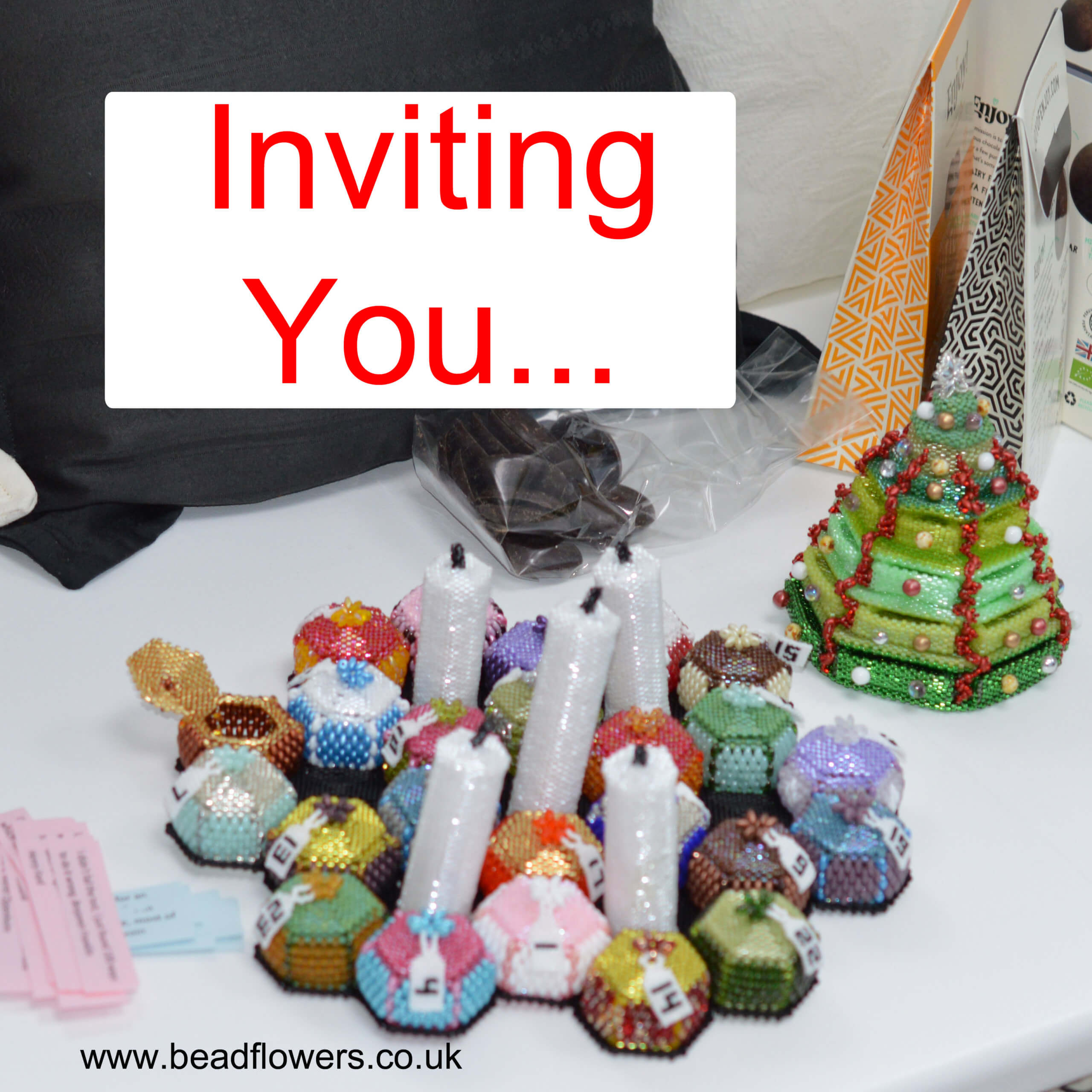 Inviting you to a beading celebration, Katie Dean, Beadflowers Advent 2020